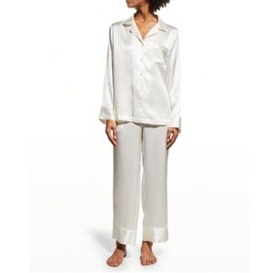 Neiman Marcus White Silk Pajama Set